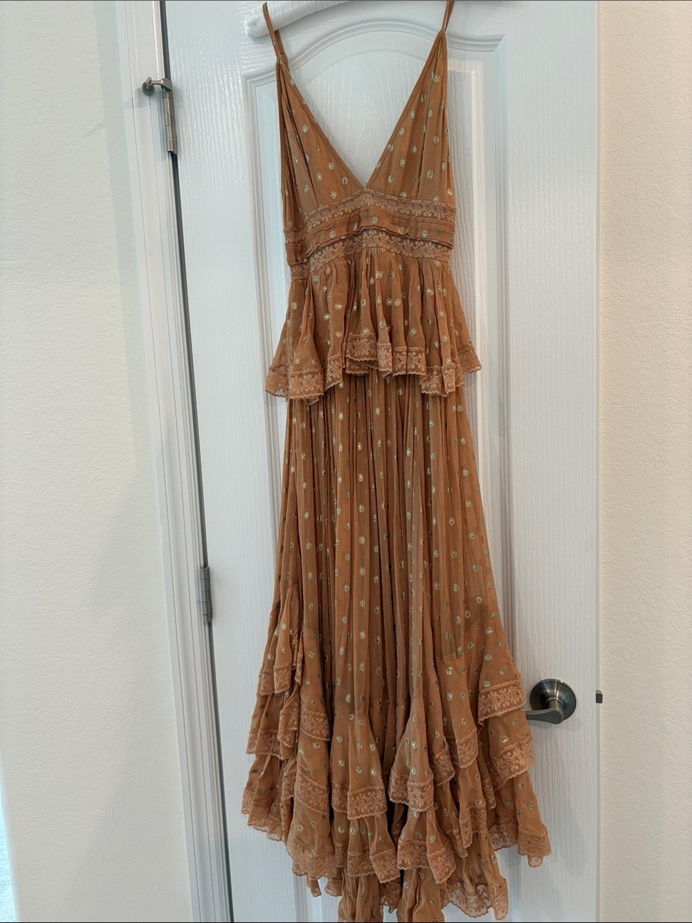 NWT $459 FREE PEOPLE X ROCOCO SANDS  LONG DRESS. Size S